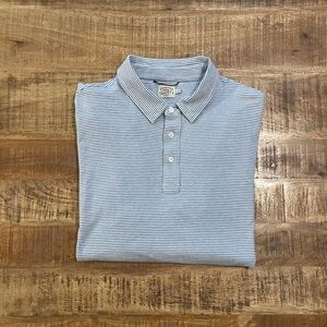Faherty Brand Movement Striped Long Sleeve Polo